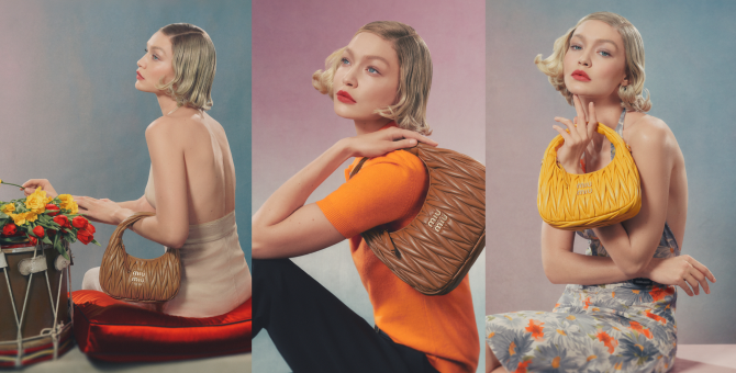 Miu Miu показал новую рекламную кампанию с Джиджи Хадид