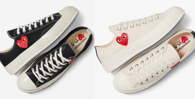 Converse и Comme des Garçons переиздали пару OG Single Hearts