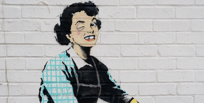 Работу Бэнкси ко Дню святого Валентина перевезли из-за городского совета