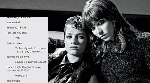 Откровенная переписка в рекламной кампании Calvin Klein