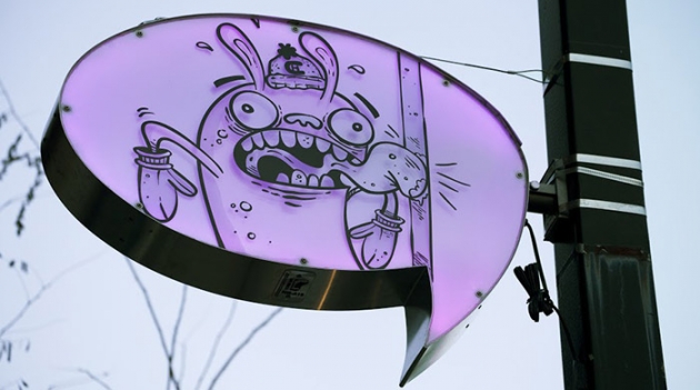 Одна из улиц Монреаля на зиму превратилась в комикс