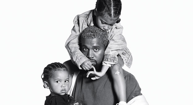 Канье Уэст вместе с детьми снялся для сентябрьского номера Harper’s Bazaar
