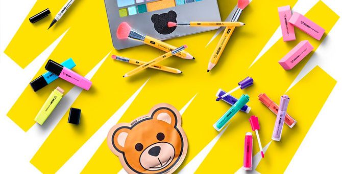 Косметика в виде канцелярских принадлежностей в коллекции Moschino и Sephora