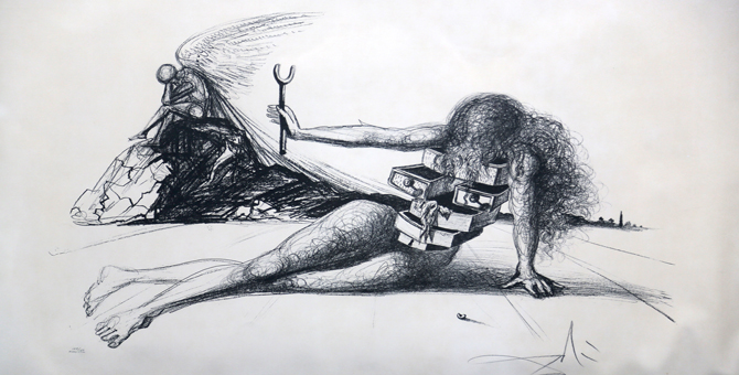 Посетительницы галереи в Екатеринбурге повредили работу Сальвадора Дали