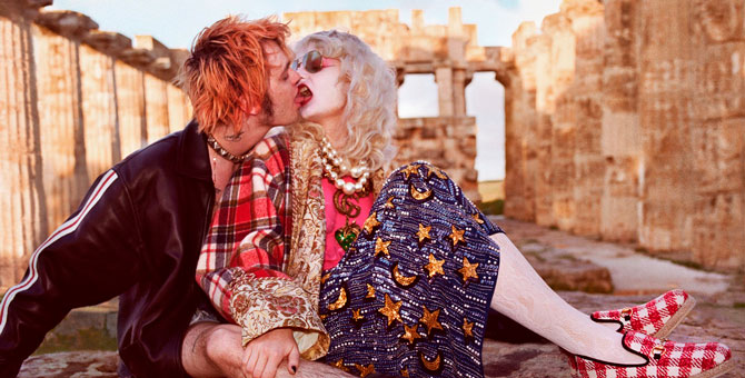 Модели на фоне сицилийских руин в новой кампании Gucci