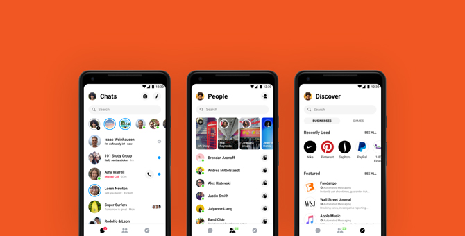 Facebook обновила интерфейс Messenger и сделала его «более понятным»