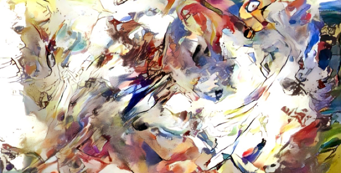 Нейросеть создала картину по мотивам песни «На заре» группы «Альянс»