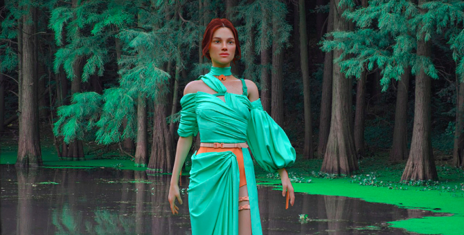 Сказочные царевны примерили виртуальные вещи Alena Akhmadullina в новом лукбуке