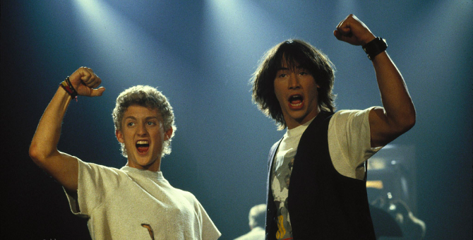 Появились первые кадры из новой части «Невероятных приключений Билла и Теда» с Киану Ривзом