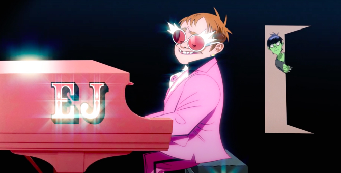 Группа Gorillaz выпустила клип на совместный трек с Элтоном Джоном «The Pink Phantom»