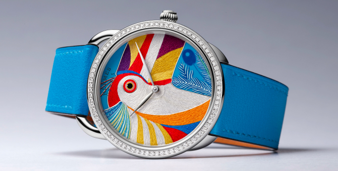 Hermès представил новые часы Arceau Toucan de Paradis