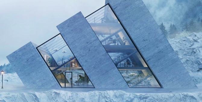 Польский дизайнер спроектировала дома по мотивам логотипов adidas и Renault