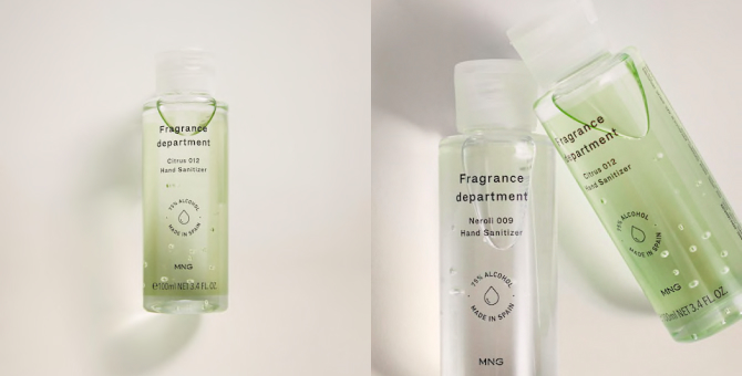 В ассортименте Mango появились санитайзеры и тканевые маски