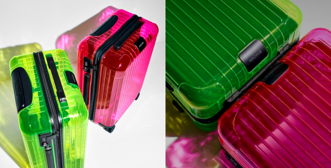 Rimowa выпустил летнюю коллекцию чемоданов в цветах лайма и фуксии