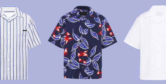 В бутиках Prada появились новые расцветки мужских рубашек-боулинг