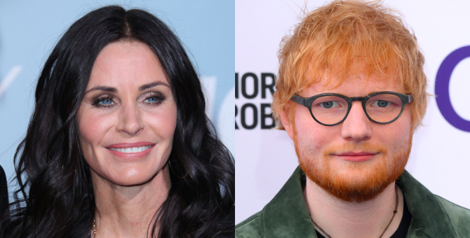 Кортни Кокс повторила танец-«рутину» из «Друзей» вместе с Эдом Шираном