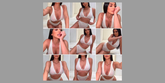 Ким Кардашьян сняла новую кампанию Skims на веб-камеру