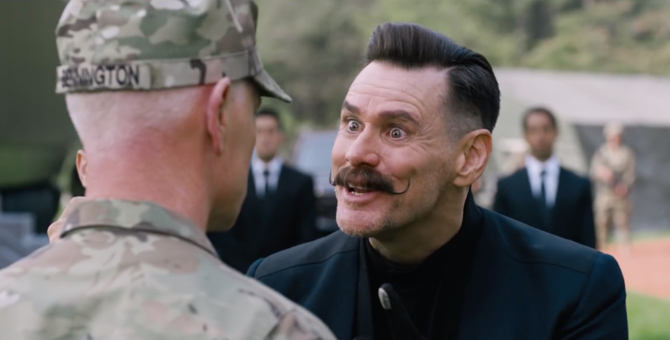 Вышел трейлер фильма о ёжике Сонике с Джимом Керри в роли злодея