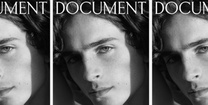 Эди Слиман сфотографировал Тимоти Шаламе для обложки Document Journal