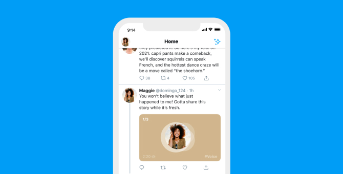 Twitter добавил функцию записи голосовых сообщений