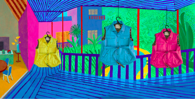 Vatnique выпустил жилеты по мотивам работ Дэвида Хокни