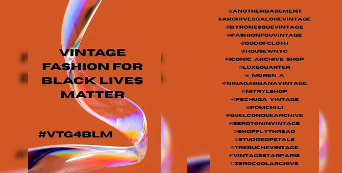 Винтажные магазины устроили распродажу в поддержку Black Lives Matter с вещами Louis Vuitton, Gucci и Versace