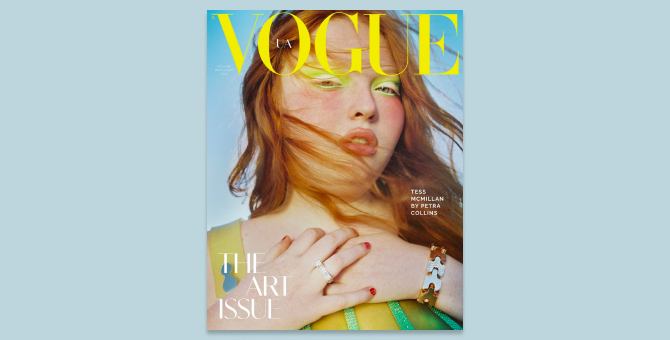 Модель плюс-сайз Тесс Макмиллан снялась для обложки арт-номера украинского Vogue