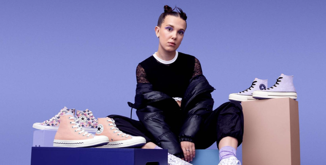 Converse и Милли Бобби Браун выпустили кастомные кеды