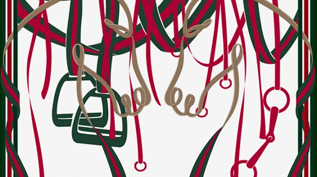 Gucci выпустили платок в честь конного спорта