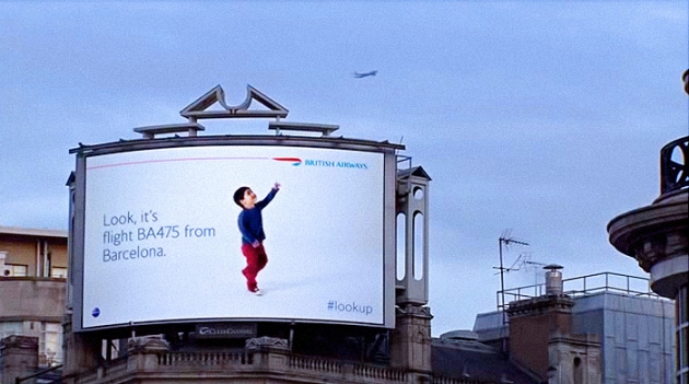 \"Живые\" билборды от British Airways