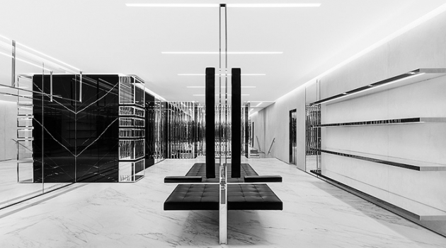 Новый дизайн бутика Saint Laurent в Лондоне в стиле ар-деко
