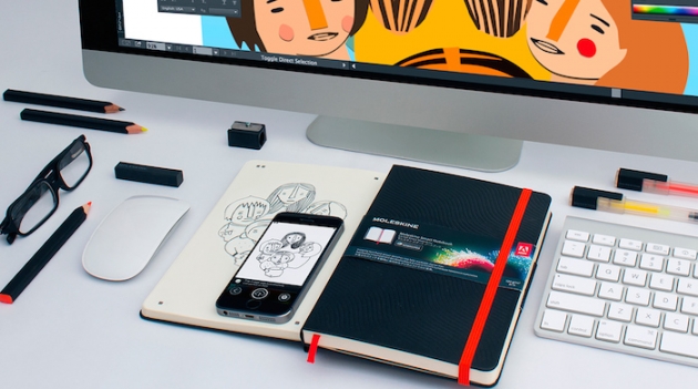 \"Умный\" блокнот Moleskine перенесет рисунки в Photoshop