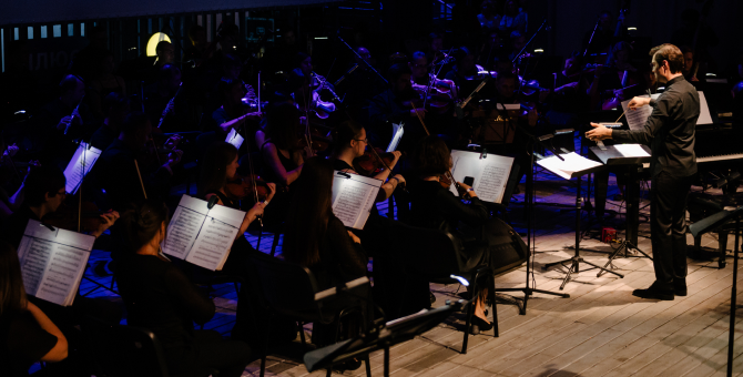 На «Плюс Даче» прошел показ симфоспектакля «Мастер и Маргарита»