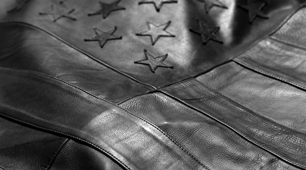 Кожаный черный флаг США от Stampd