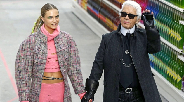 Карл Лагерфельд назвал Кару Делевинь новой Кейт Мосс