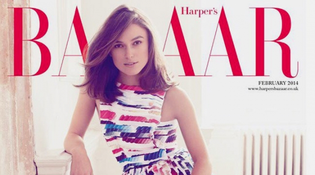 Кира Найтли на обложке британского Harper’s Bazaar