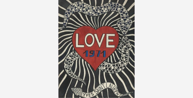 Рисунок Ива Сен-Лорана продали на аукционе за 169 тысяч фунтов