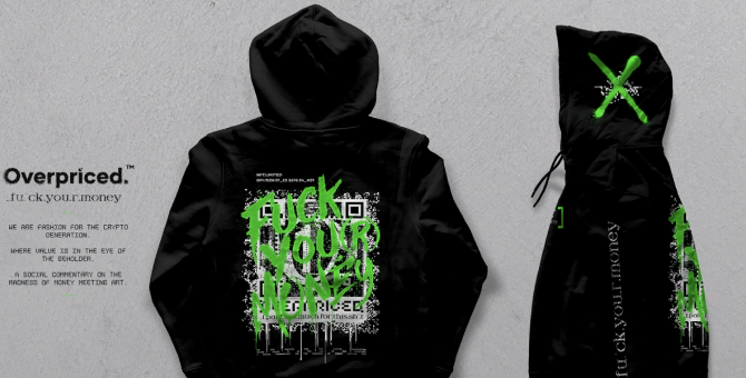 Британский бренд Overpriced продал худи как NFT за 19 тысяч фунтов