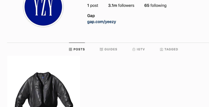 Gap удалил все фото из инстаграм-аккаунта