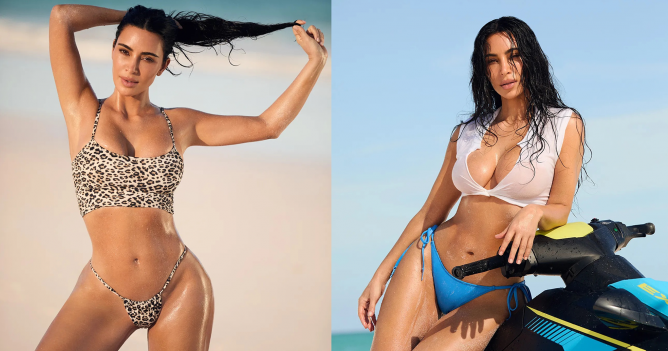 Ким Кардашьян показала новую коллекцию купальников Skims