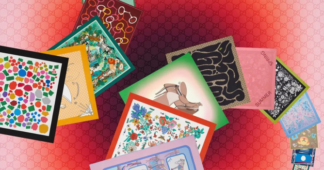 Gucci запускает проект «90×90», посвященный истории создания шелковых платков