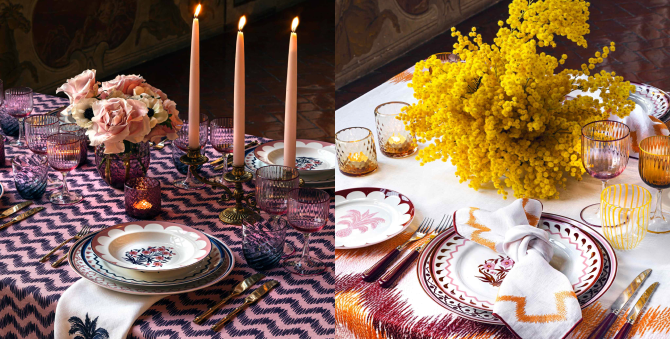 Aquazzura выпустил романтичную коллекцию для сервировки стола