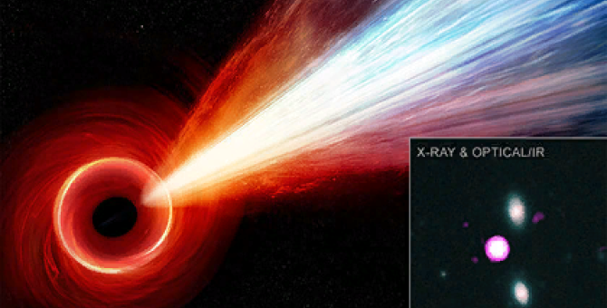 Астрономы обнаружили рекордно длинную черную дыру