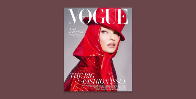 Линда Евангелиста снялась для обложки британского Vogue