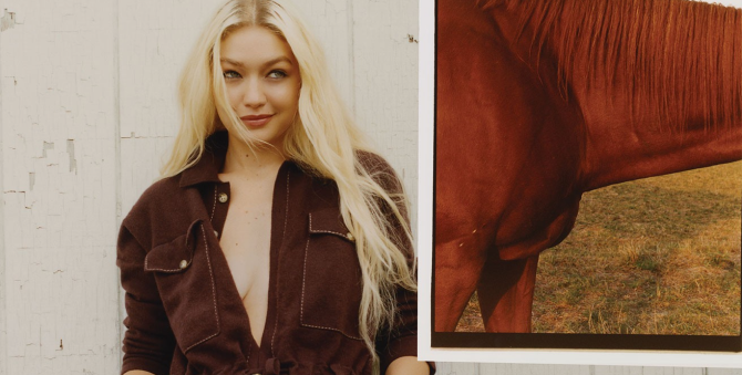 Джиджи Хадид показала первую коллекцию своего бренда Guest In Residence