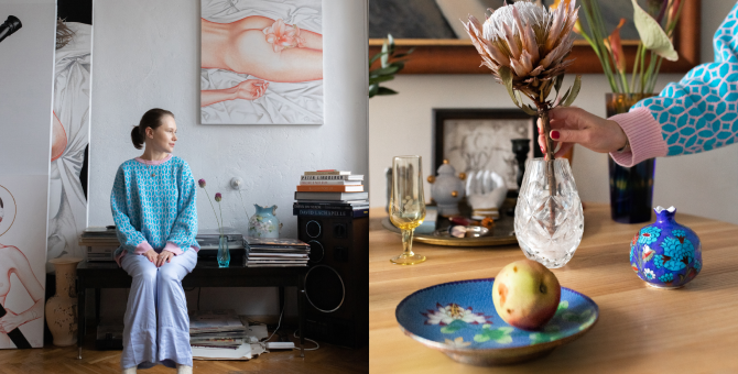 Художница Маша Янковская отдала предметы декора ресейл-платформе Trouvaille