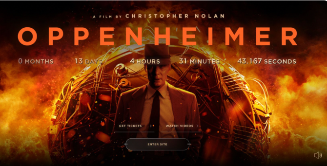 Появился интерактивный сайт, посвященный «Оппенгеймеру»