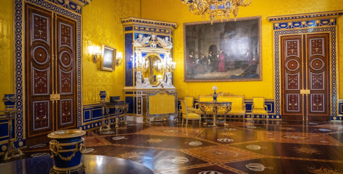 Лионский зал в Царском Селе открывается после реставрации