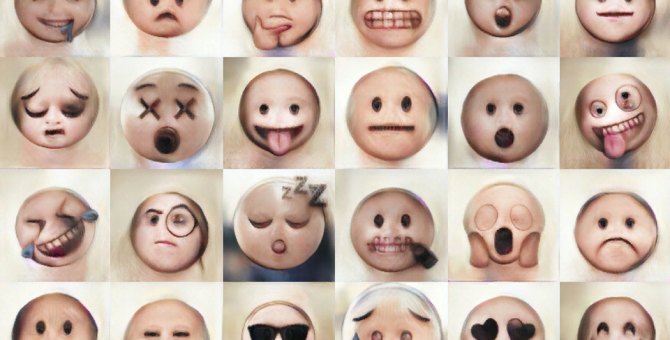 Нейросеть превратила эмодзи в человеческие лица