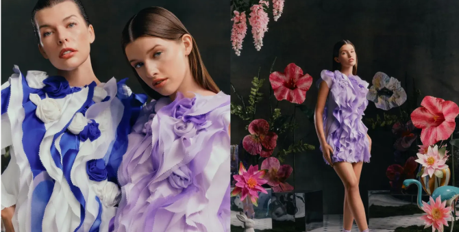 Милла Йовович и ее дочь Эвер Андерсон снялись в кампании бренда Rodarte